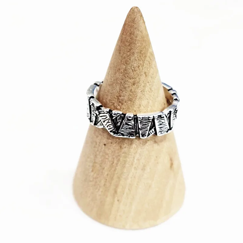 Винтажные серебряные кольца для женщин Регулируемые оригинальной формы