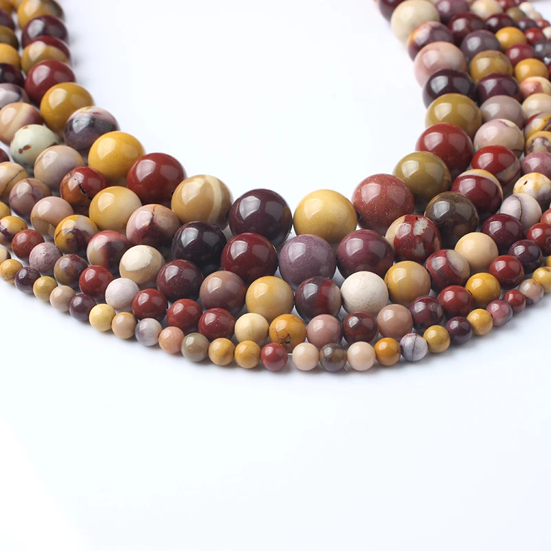 Модные бусины LingXiang из натурального миксца желтого камня 4/6/8/10/12 мм для