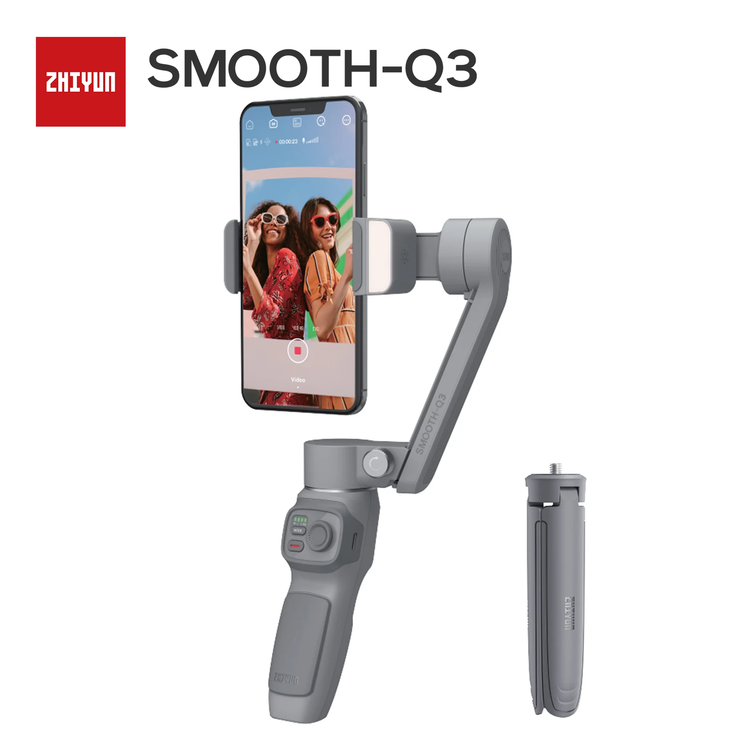

ZHIYUN официальный гладкой Q3 смартфонов карданный 3-осевой гибкий чехол для телефона ручной шарнирный стабилизатор с заполняющий свет для iPhone ...