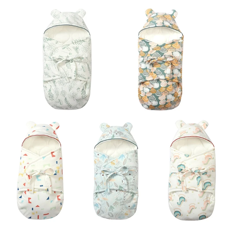 Детский спальный мешок конверты теплый хлопковый с капюшоном для новорожденных