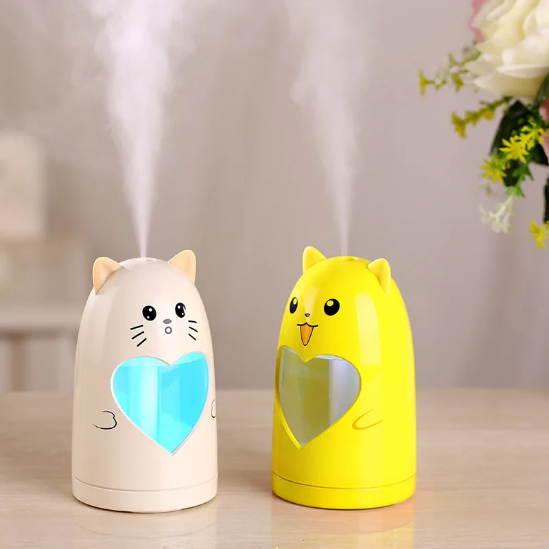 Мини USB арома увлажнитель воздуха молчание ультразвуковой диффузор мультяшный с