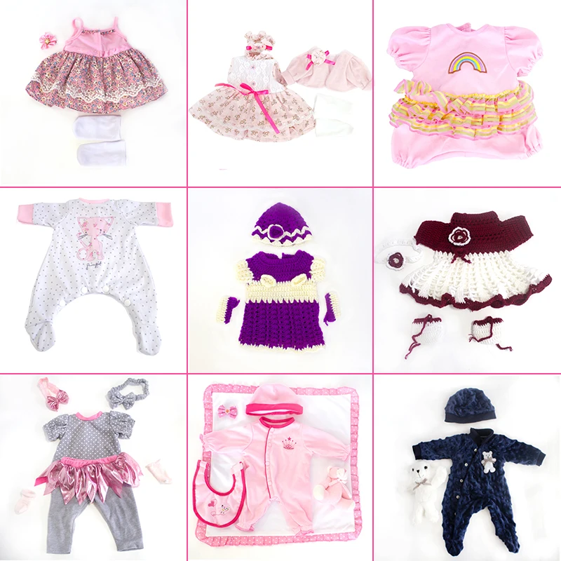 KAYDORA 16 18 дюймов милый Reborn Baby Doll принцесса одежда подходит для 40 47 см Bebe Малыш