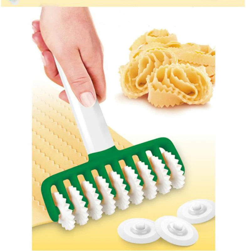 

1Pcs Noodles Cutter Kitchen Tool Multi function Roller Dockers Dough Cutter Plastic Noodle Knife Pasta Instant Noodles Maker