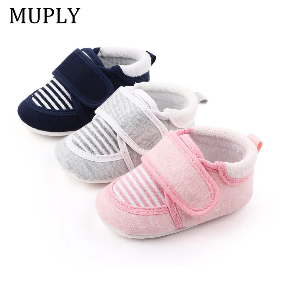 Обувь для новорожденных мальчиков и девочек с резиновой подошвой малышей