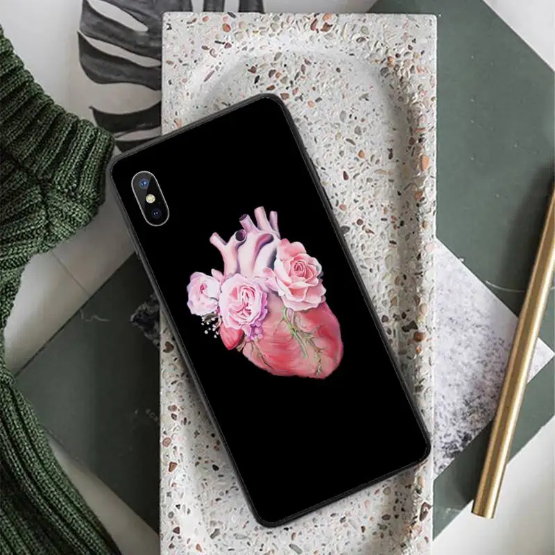 

heart aesthetics human organ art Phone Case for iPhone 11 12 pro XS MAX 8 7 6 6S Plus X 5S SE 2020 XR