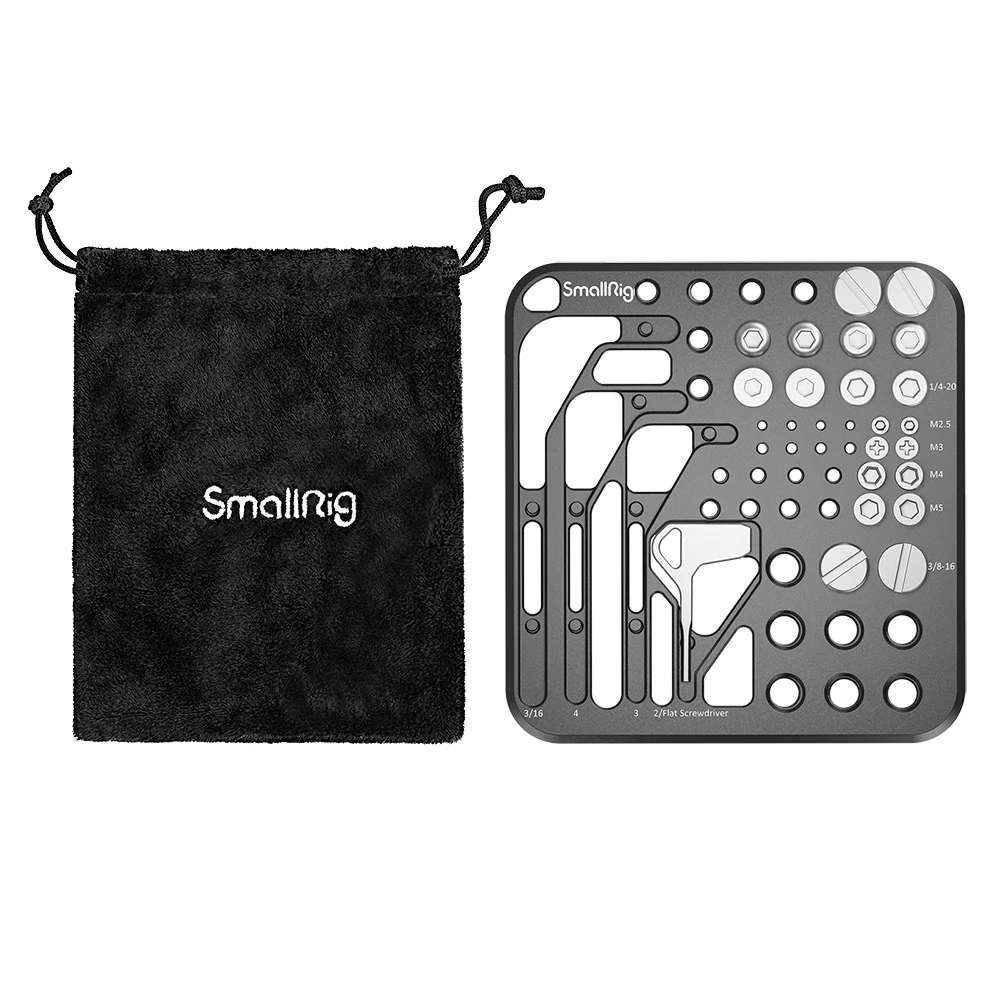 Пластина для хранения винтов и шестигранных ключей SmallRig с винтами 1/4 дюйма 3/8