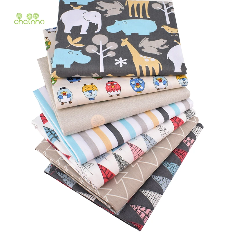 Chainho новая серия с героями мультфильмов 7 шт./лот хлопковая ткань из саржевого