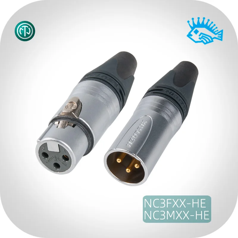 

Neutrik NC3FXX NC3MXX-HE velvet chrome-plated XLR canon balanced male and female plug Swiss imports