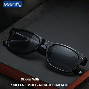 seemfly Polarized UV400 Lenses Reading Glasses Men Driving Travel Classic Retro Presbyopic Sunglasse