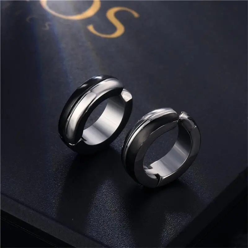 Simple Stainless Steel Round Ear Cuff For Women Men Jewelry Statement Punk Vintage Clip on Earrings Earcuff Brincos Mujer Moda images - 6
