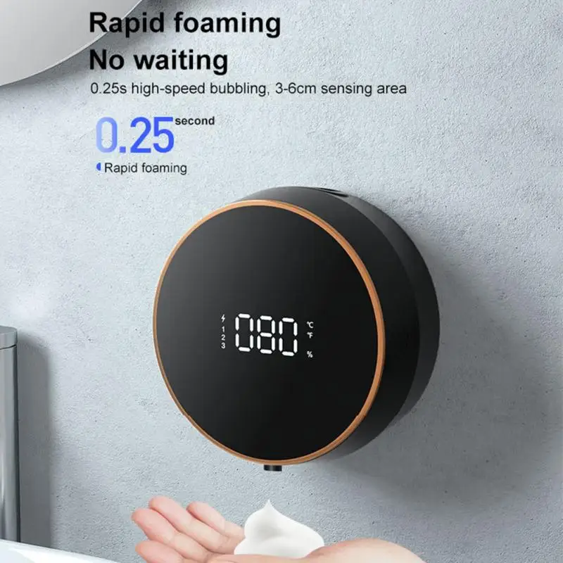 

Automatic Foam Soap Dispensers Smart Infrared Washing Hand Machine Wall-mounted Bathroom Sterilizer With Temperature Detector