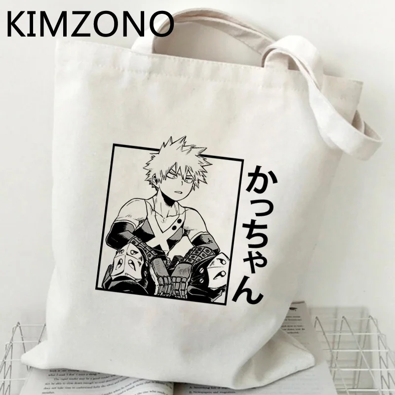 

My Hero Academia shopping bag shopper bolsas de tela bolso grocery bag foldable woven bolsas reutilizables jute sac toile