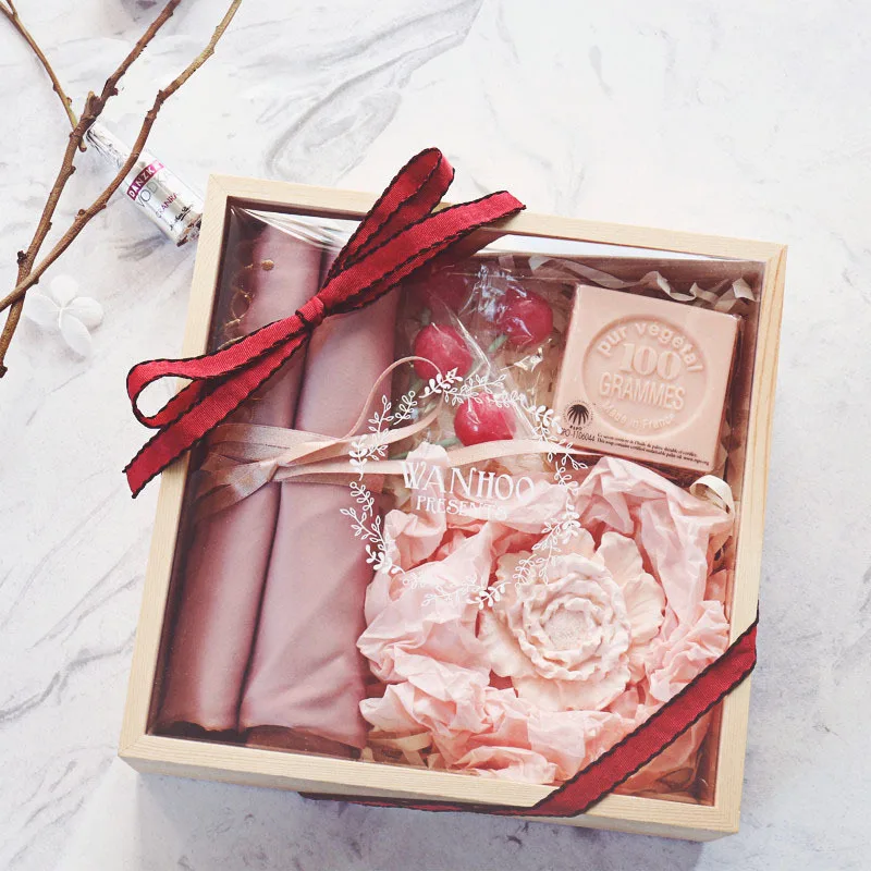 Деревянная коробка ручной работы подарочная упаковка Рождественский винтажный