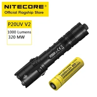 nitecore p20uv v2 tactical flashlight 1000 lumens18650 led ultraviolet flashlight outdoor camping torch light lantern spotlight