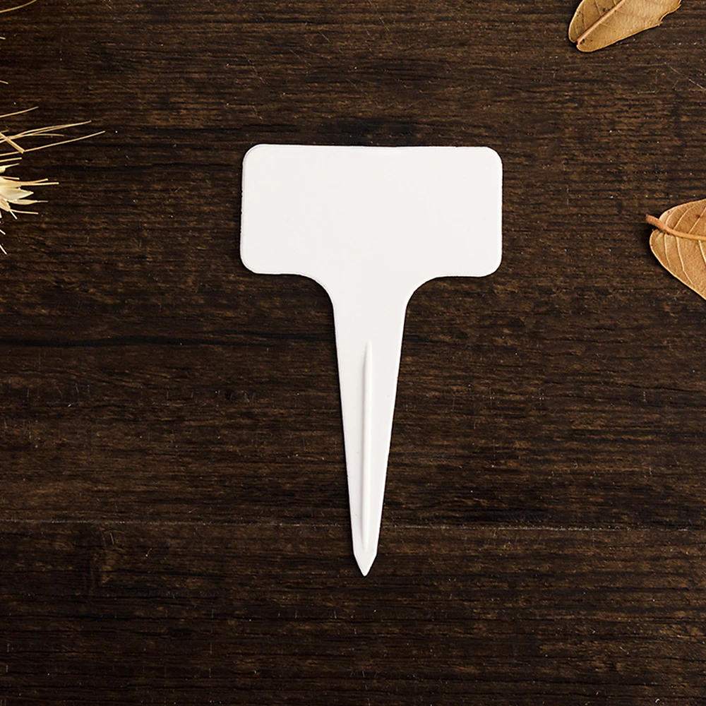 

50PCS T-shape Flower Sign Plate Garden Tools Reusable Gardening Labels Plastic Farm Seedling Mark Plant Tag Drop Shipping