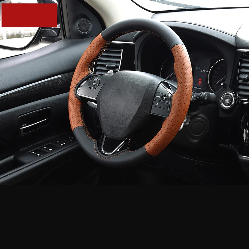 Кожаный Автомобильный чехол на руль Lsrtw2017 для Mitsubishi Outlander 2016 2017 2018 2019 2020
