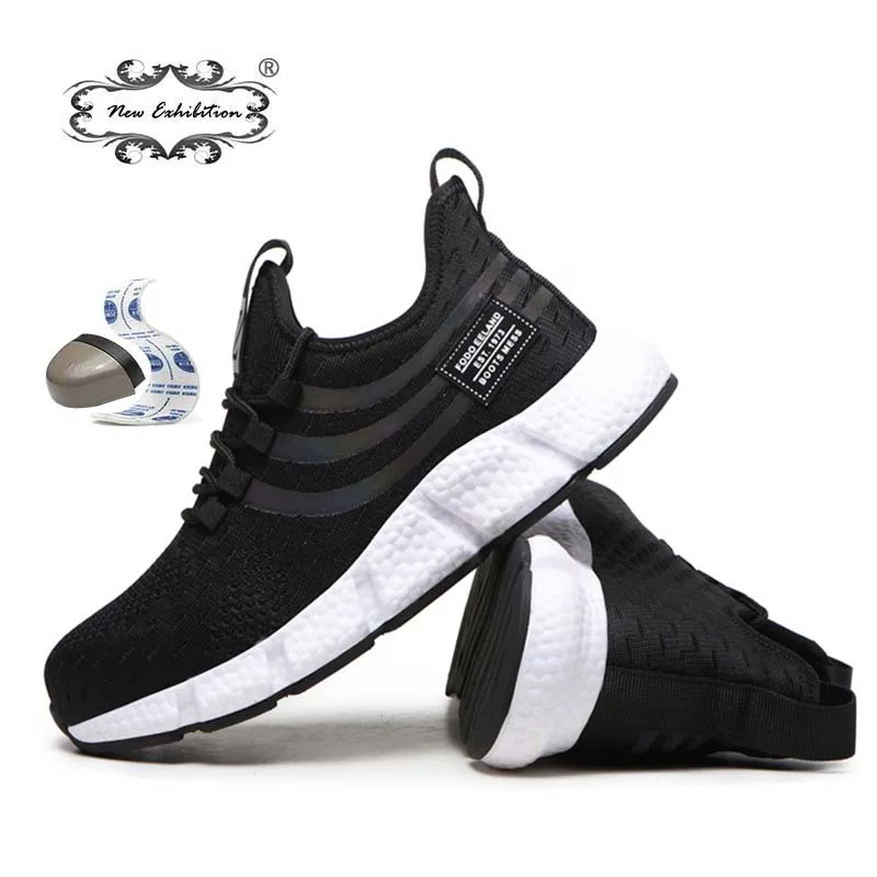 New Exhibition Men Safety Shoes Anti-puncture Work Boots Anti-smash Safety Sneakers Men's Outdoor Breathable Mesh Steel Toe Shoe
