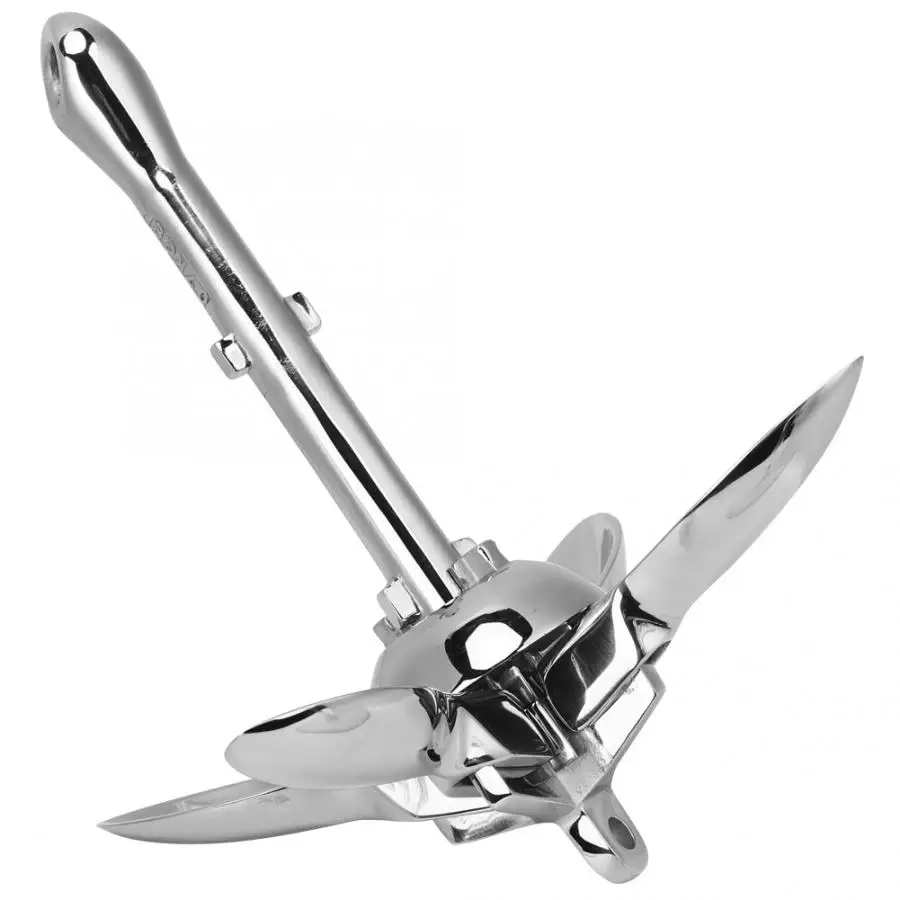 Boat Foldabel Anchor Stainless Steel Kayak Fishing Folding Grapnel Canoe Yacht Accessory | Спорт и развлечения