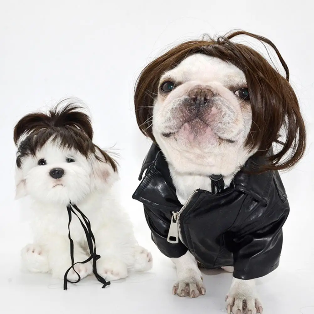 Яркие милые декоративные волосы мягкие товары для домашних животных парик из