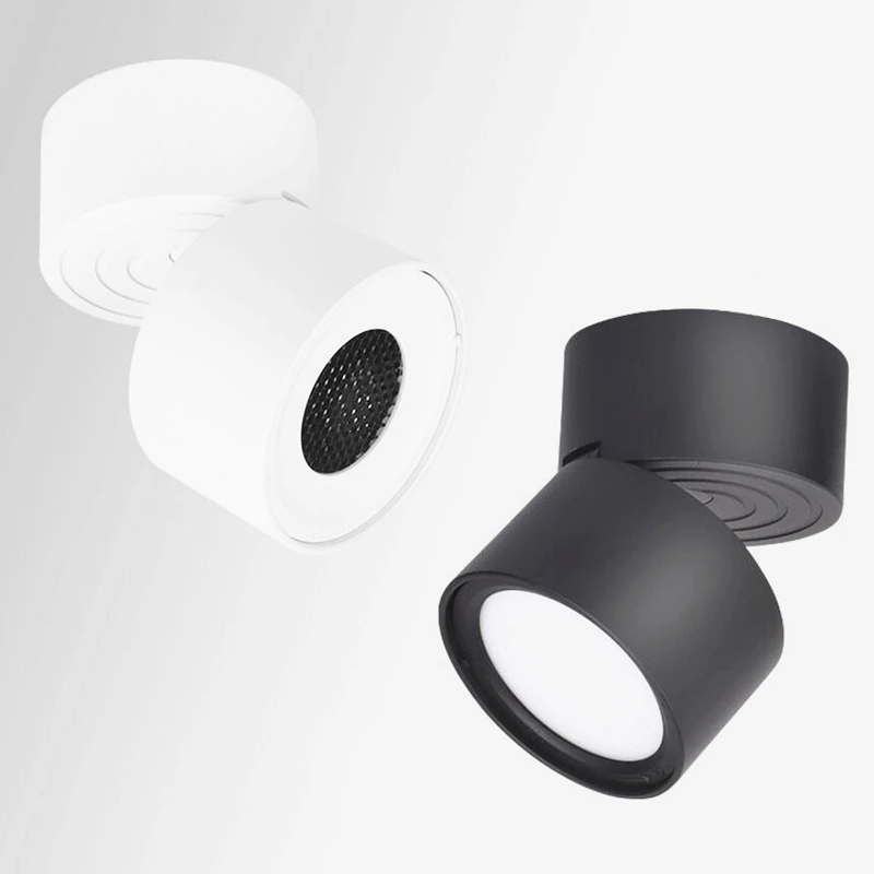 

Surface Mounted Foldable Rotation LED Downlights 7W COB LED Ceiling Spot Lights AC110~220V LED Background Lamps Indoor Lighting