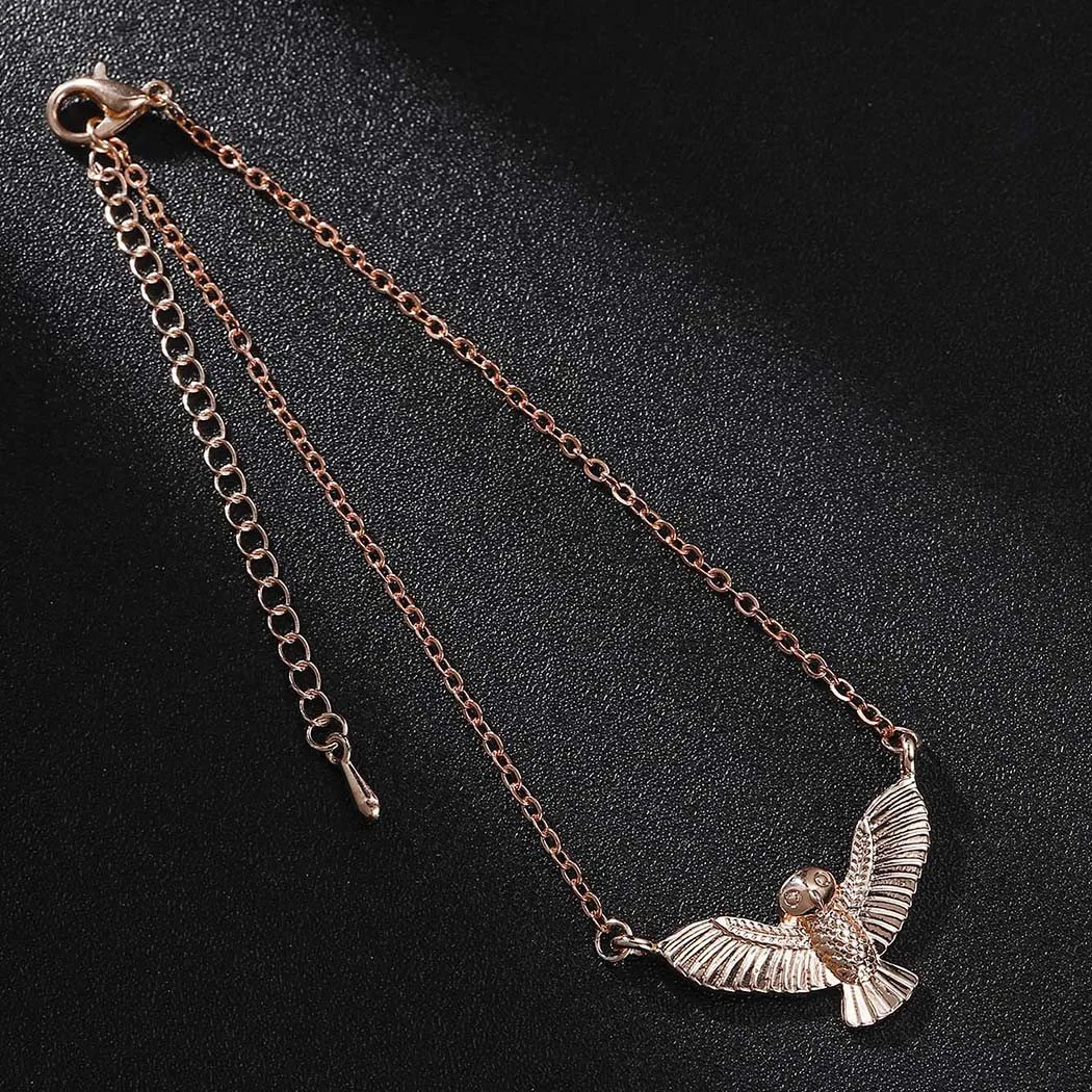 Kinitial Нержавеющая сталь браслеты Сова для Для женщин простой манжеты