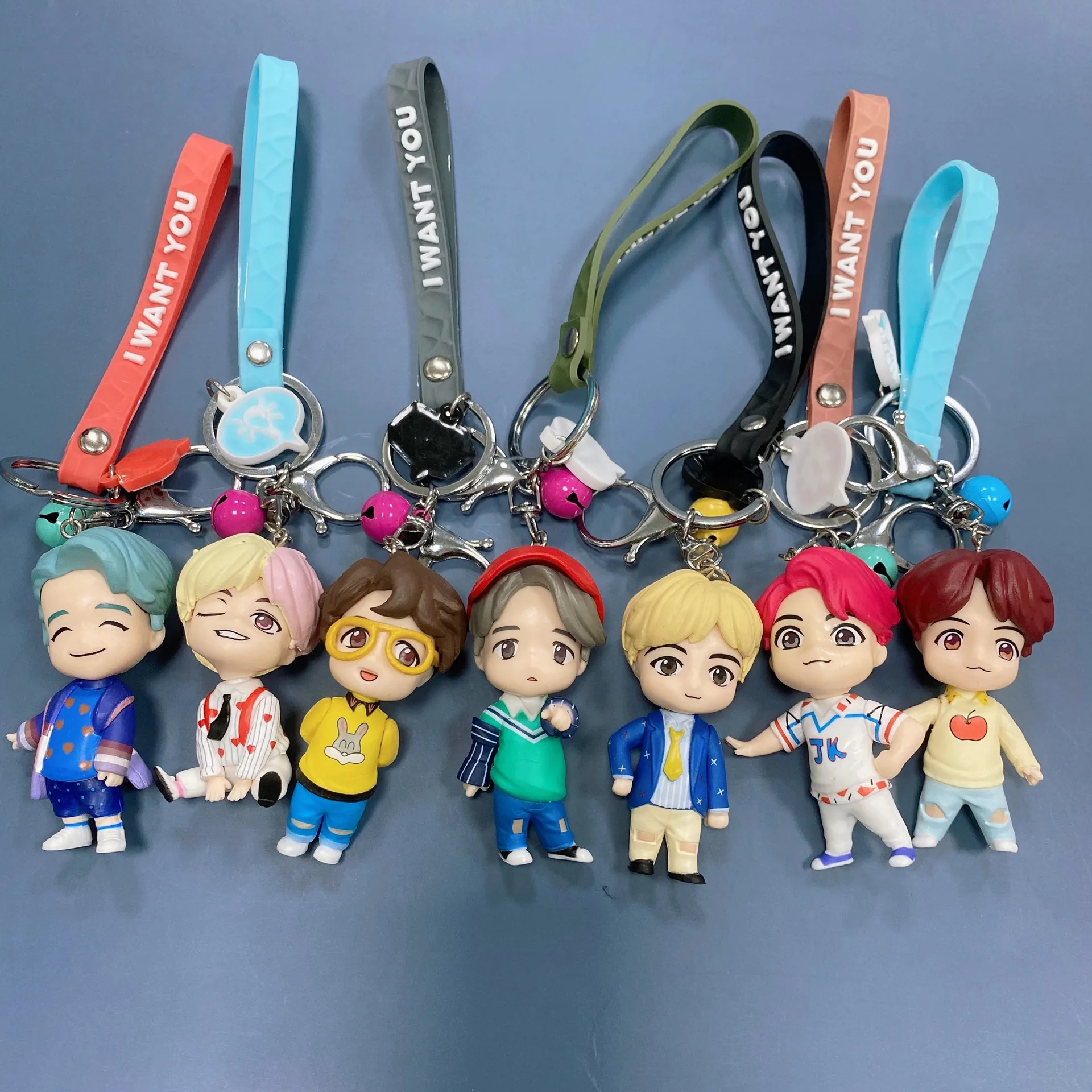 

Wholesale Kpop Bangtan Boys 3D Cartoon Tinytan Doll Keychain Key Gifts Ring Gift Accessories Cute Pendant Keyring