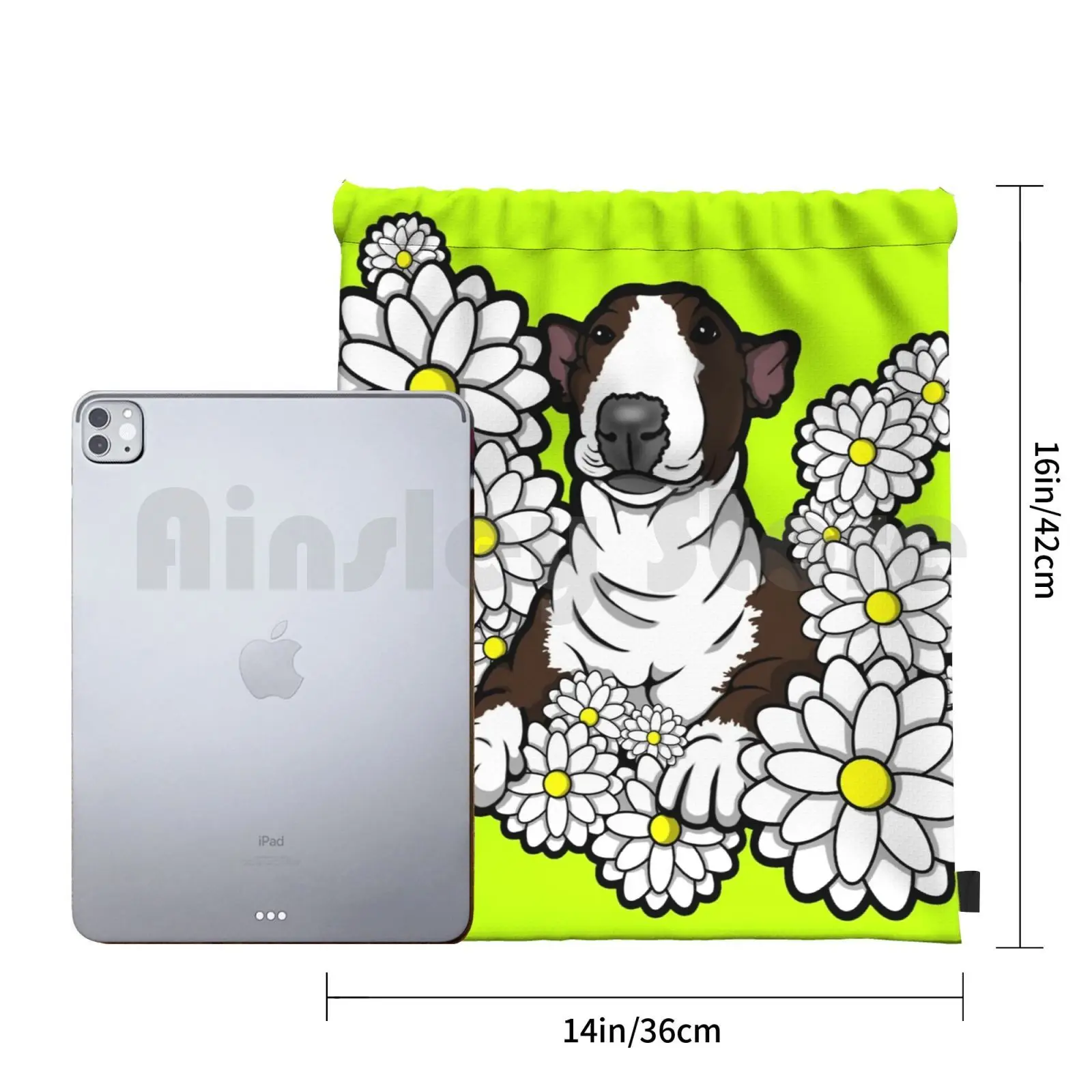 Английский бультерьер галька рюкзак сумка с Кулиской спортивная