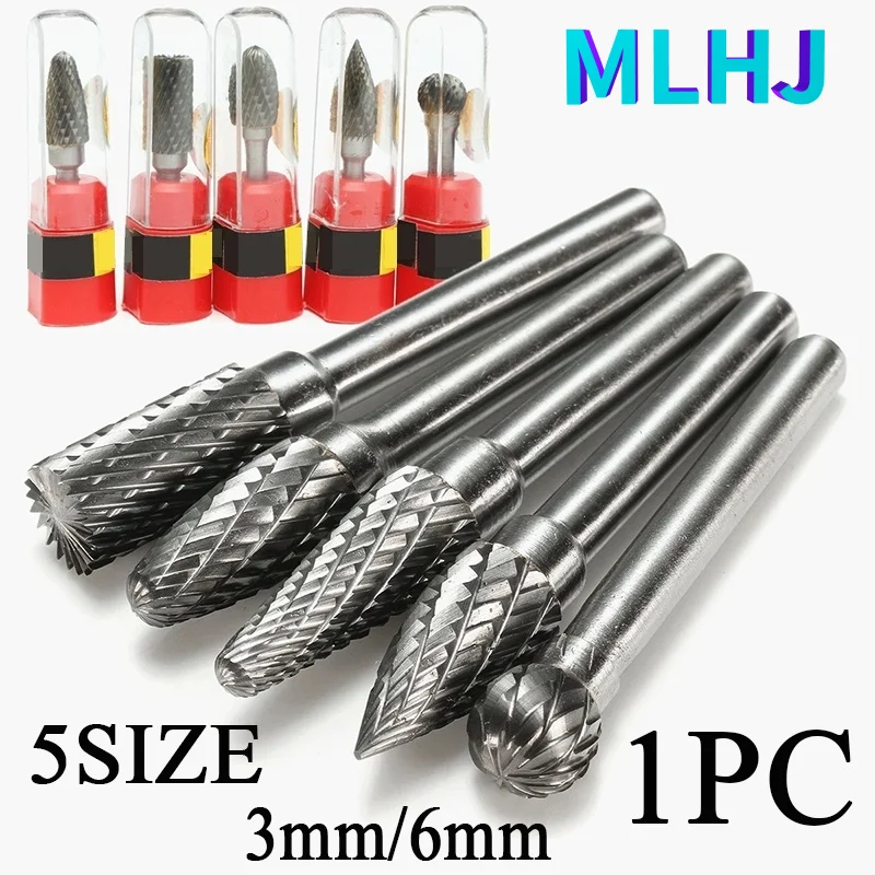 

1 Piece Of Hard Alloy Burr Drill Bit Milling Cutter Rotary Tool Burr 3/6mm Polishing And Engraving Accessory Tool