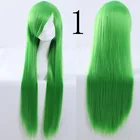 Длинные прямые Косплэй цвет зеленый, синий 100 см синтетические волосы парики для женщин вечерние парик