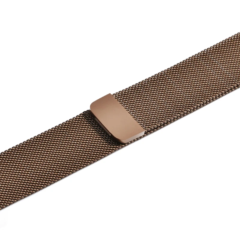Brown Миланская петля браслет из нержавеющей стали магнитный ремешок для Apple Watch 5 4 3 2 1 42 мм 38 мм браслет ремешок для iwatch 4 5 40 мм 44 мм - Цвет ремешка: Brown