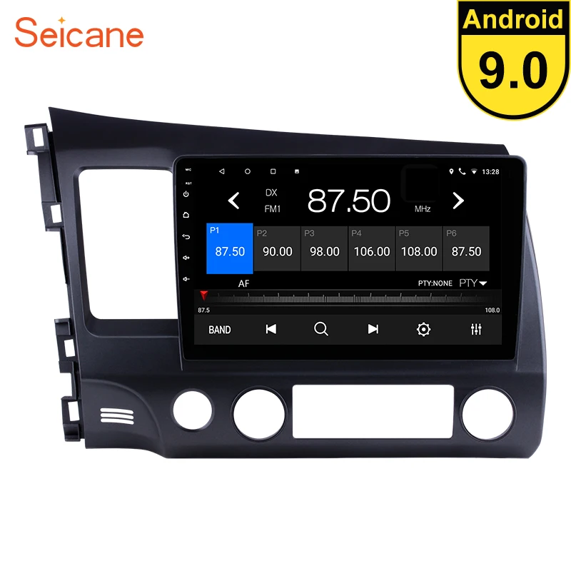 Seicane 10,1 дюймов Android 9,0 автомобильный радиоприемник с навигацией GPS мультимедийный плеер для 2006 2007 2008 2009-2011 Honda Civic с Bluetooth