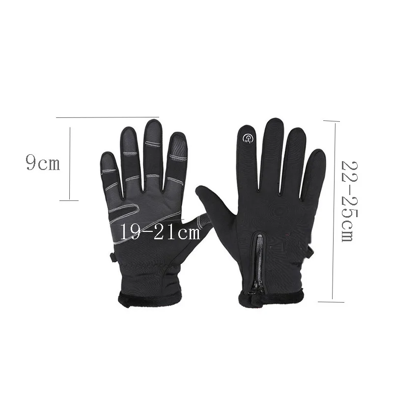 

Hot Sale Winter Outdoor Sports Running Glove Warm Waterproof Touch Screen Gym Fitness Full Finger Gloves Men Women Riding Gloves