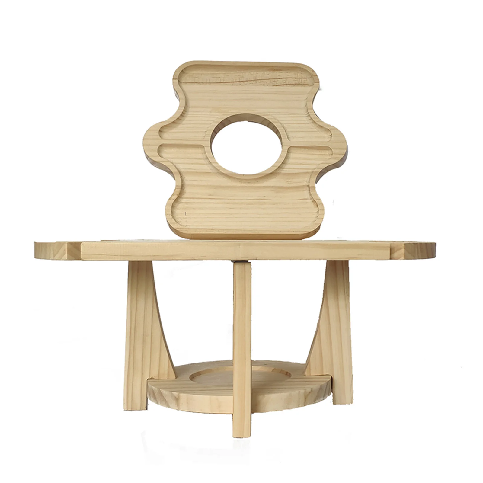 

Outdoor Portable Wine Rack Foldable Removable Wooden Wine Holder Multifunctional Tray for Camping Picnic Garden ALS88