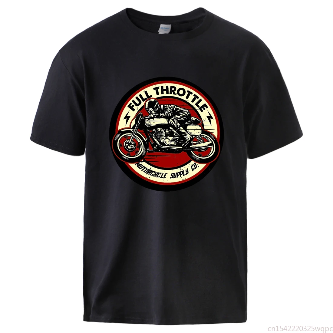 

Man New T Shirt Full Throttle Cafe Racer Rockabilly Biker Cool Man Summer Cotton Short Sleeve Tops Casual Black T Shirt Tee