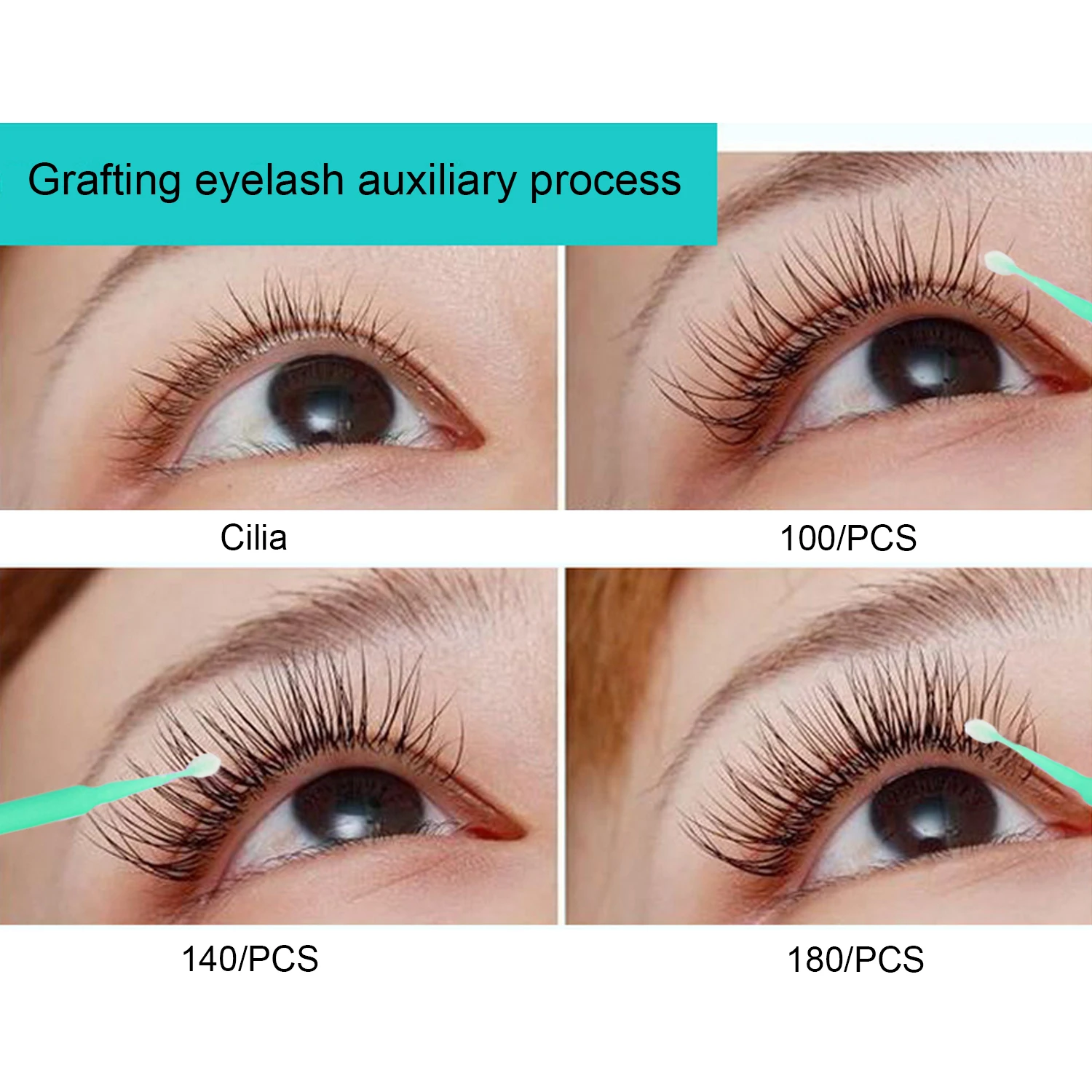 400 шт Одноразовые микро аппликаторы тампоны для наращивания ресниц кисти макияжа