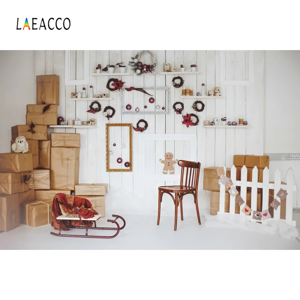 Laeacco интерьерный Фотофон светильник серый кухня красный Рождественский Декор сцена детский фотографический фон для фотостудии - Цвет: NBK28804