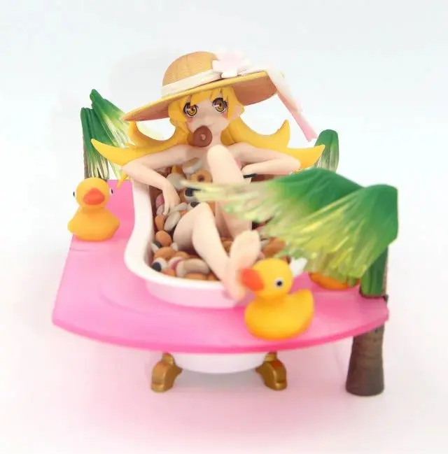18 см аниме Monogatari серии Shinobu Ошино пончик фигурку 1/8 Ванна Ver. ПВХ сексуальная