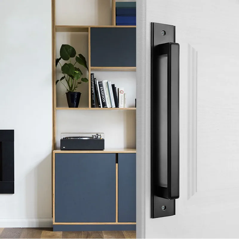 

Aluminium Alloy Black Door Handles for Interior s Bedroom Kitchen Pulls Furniture Handle Hardware