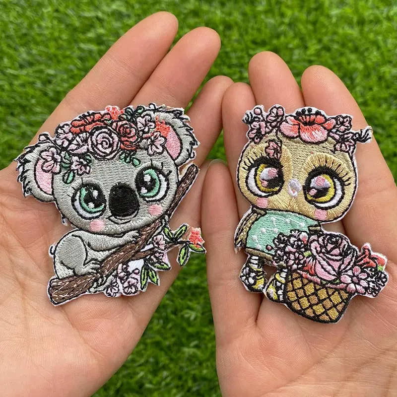 Cartoon Unicorn Embroidered Patches for Kids T-Shirt: Iron-on Animal Patch Sticker Applique image 3