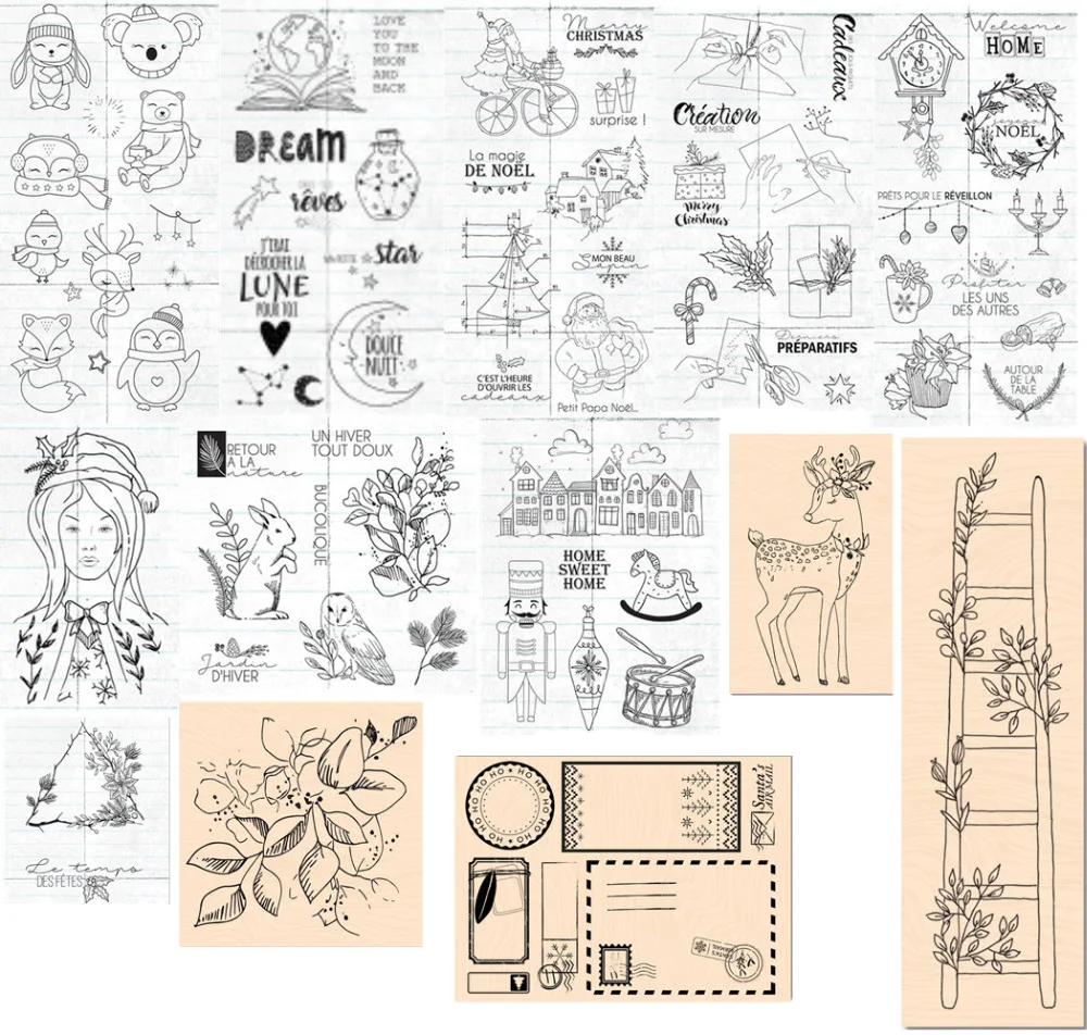 Французский прозрачный силиконовый штамп/печать для сделай сам