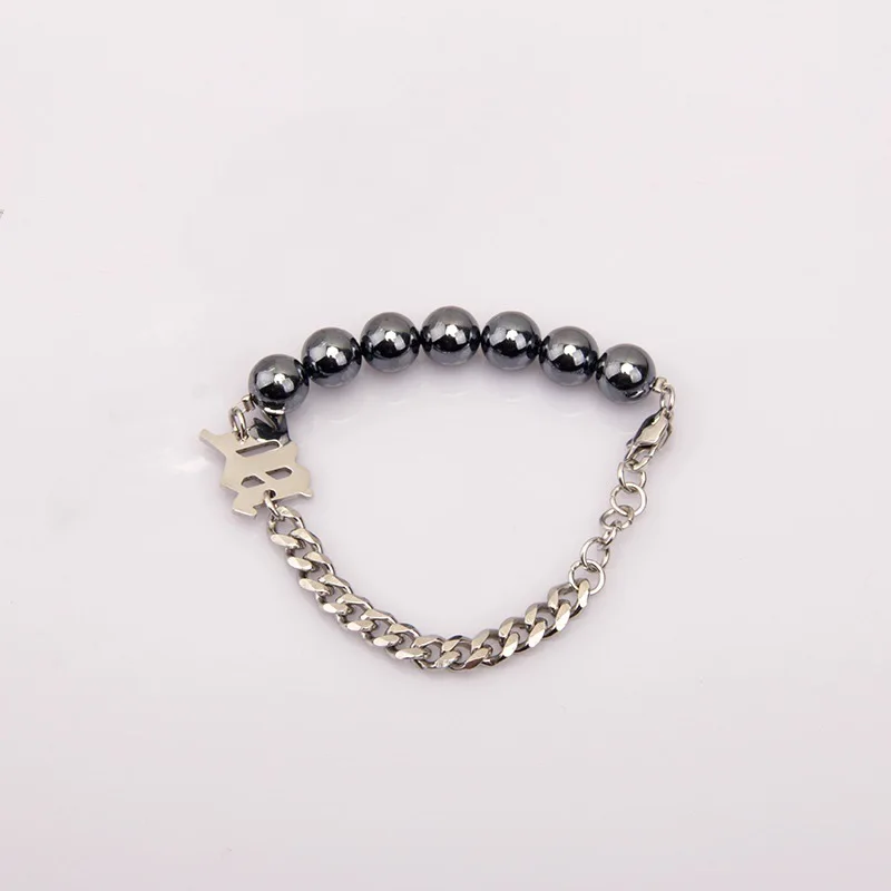 

HANGZHI 2021 NEW Fashion Short Stitching Chain Mysterious Black Pearl Necklace Bracelet Nightclub Jump Di Clavicle Necklace