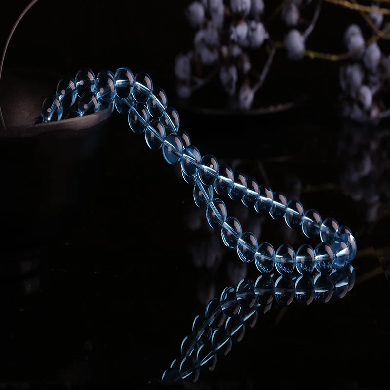 Wholesale 6/8/10mm Fashion Jewelry sky blue glass Round Loose Beads for DIY Men and Women Bracelet Necklace Accessories | Украшения и