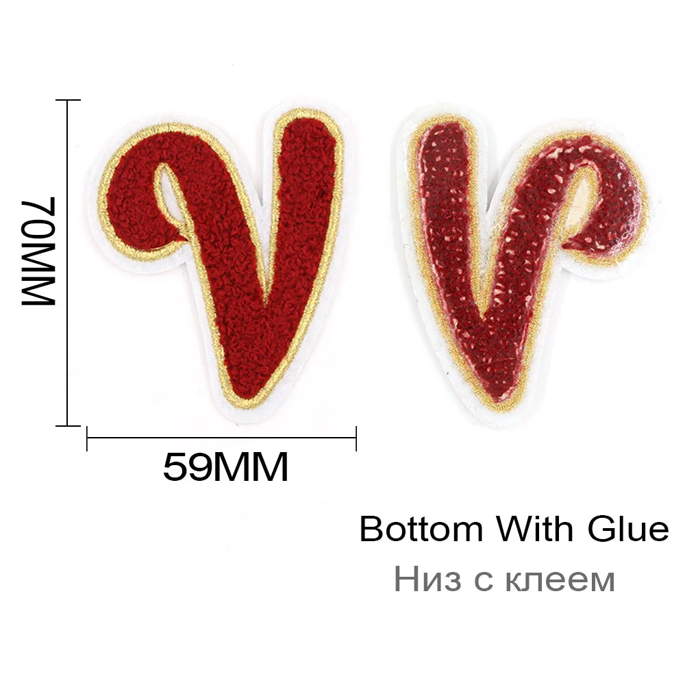 1 шт. нашивка с красными буквами железные нашивки для одежды 3D буквы алфавит