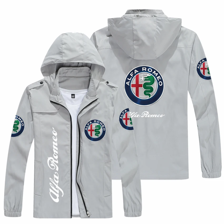 

Spring new men's bomber zipper jacket men's casual street car logo printing men's clothing