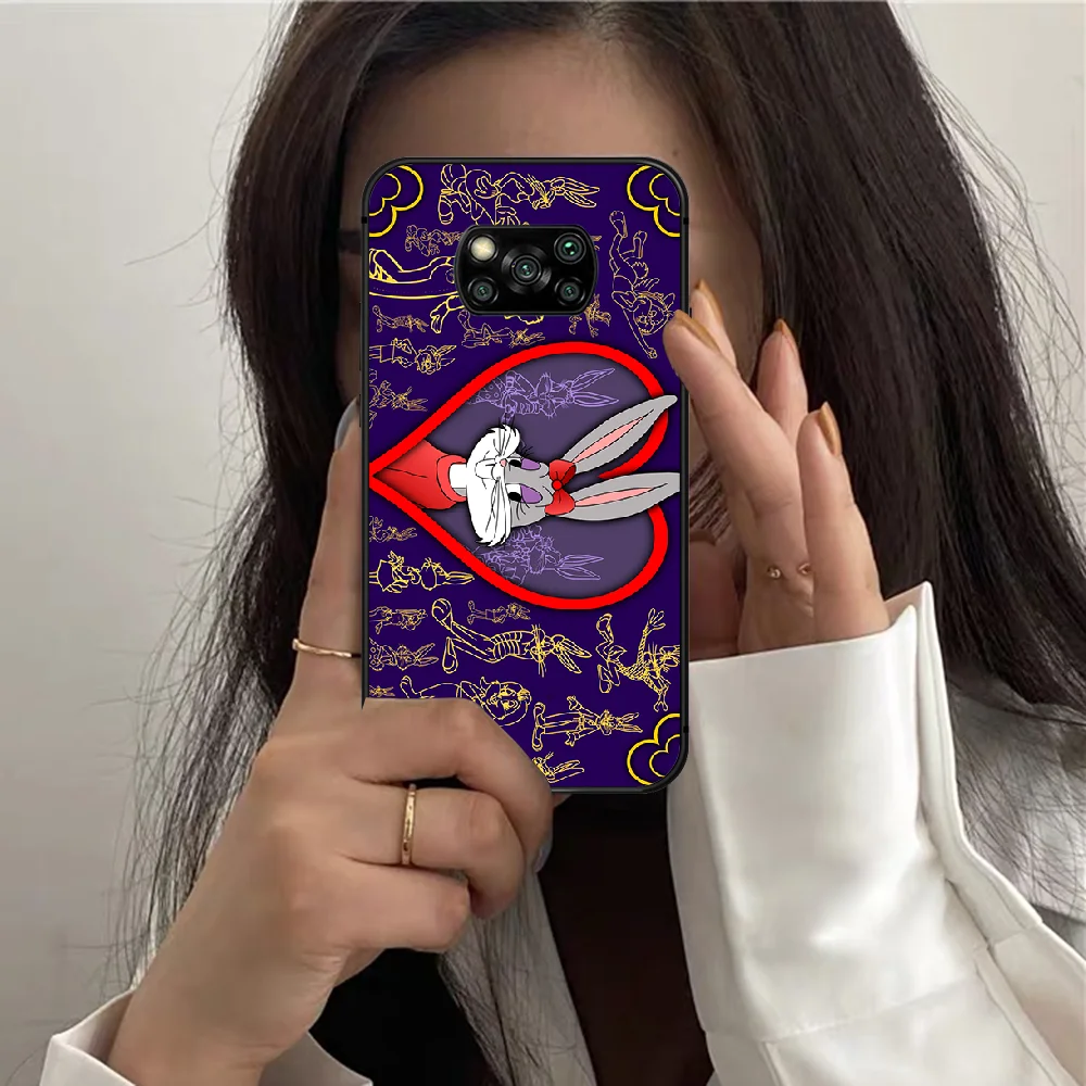 

Catoon Bugs Cute Bunny Anime Phone Case For XIAOMI MI 8 9 SE Note 10 T Pro Lite Max 2 Poco X A 3 black Shell Silicone Bumper