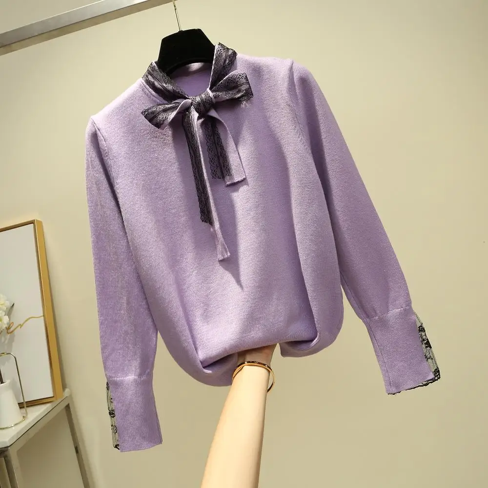 Кружевной свитер женский модный зимнее короткое пальто розовый фиолетовый 2019