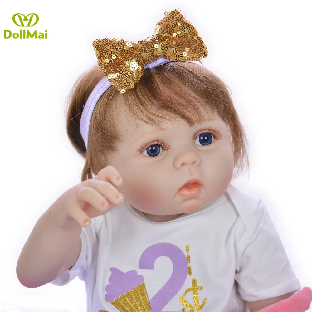Kawaii настоящая кукла для новорожденных 23 &quot57 см полностью силиконовая девочек
