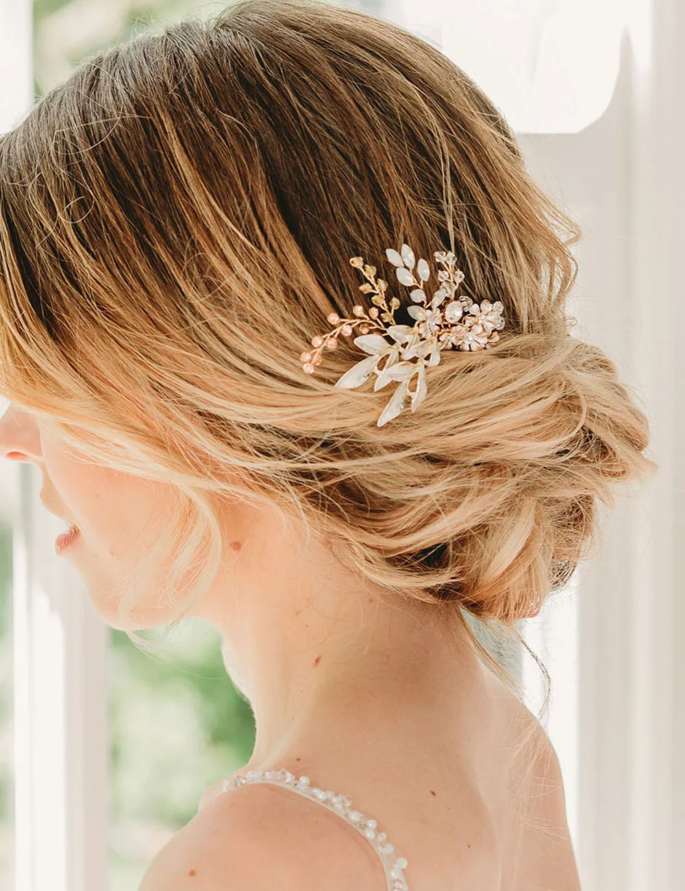 Стразы золотого цвета с кристаллом и опалом свадебная расческа для волос женские