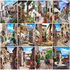 Алмазная живопись JIEME, полный круг, Приморский берег, картина 5D, единорог, мозаика, пейзаж, художественный набор, украшение для дома