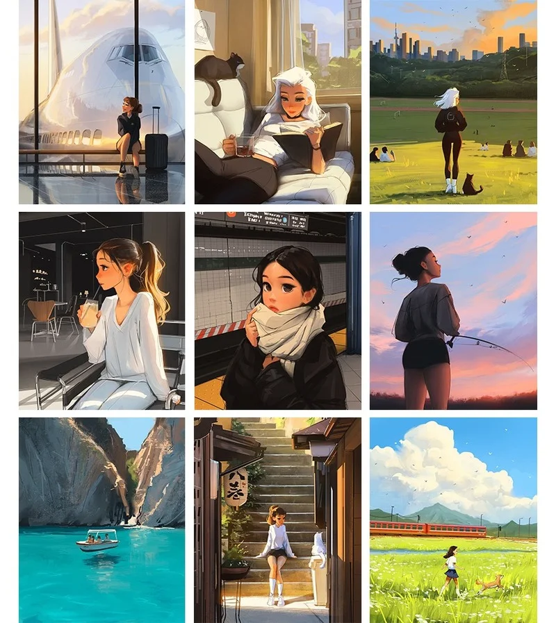 

5D DIY Full Square Diamond Painting girl Diamond Embroidery Cross Stitch Kit Handmade Gift Wall Home Decoration